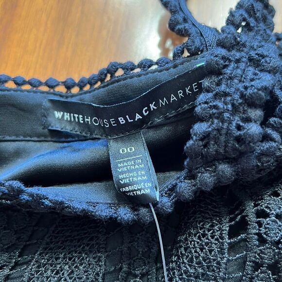 WHBM Off The Shoulder Black Lace Shift Dress - Picture 7 of 7
